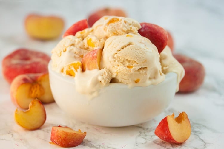 Peaches and ice cream