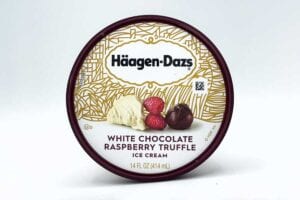 ice cream review haagen dazs white chocolate raspberry truffle